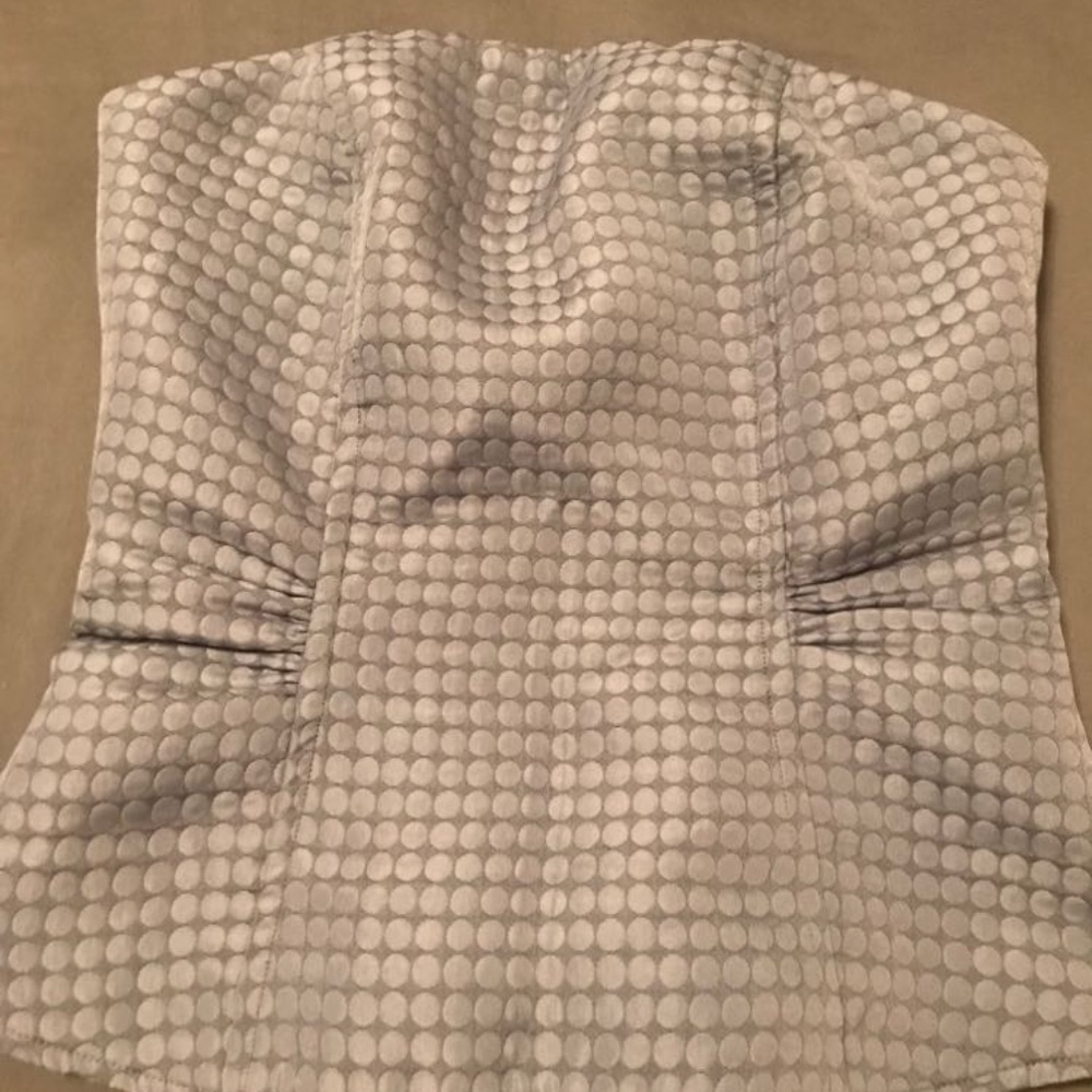 NEW S LIMITED Corset Top Gray Polka Dot Slim Trendy